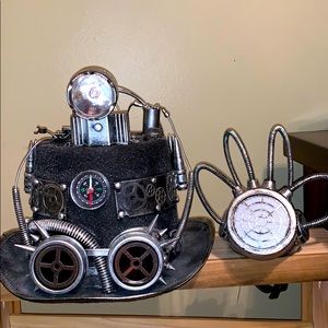 Steampunk top hat & gas mask